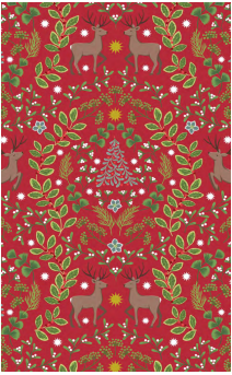 Lewis & Irene Quiltshop Hochwertige Baumwolle, gewebt, Noel-Rot