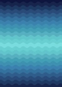 Lewis & Irene Quiltshop Hochwertige Baumwolle Moontide Waves blau, blaugrün