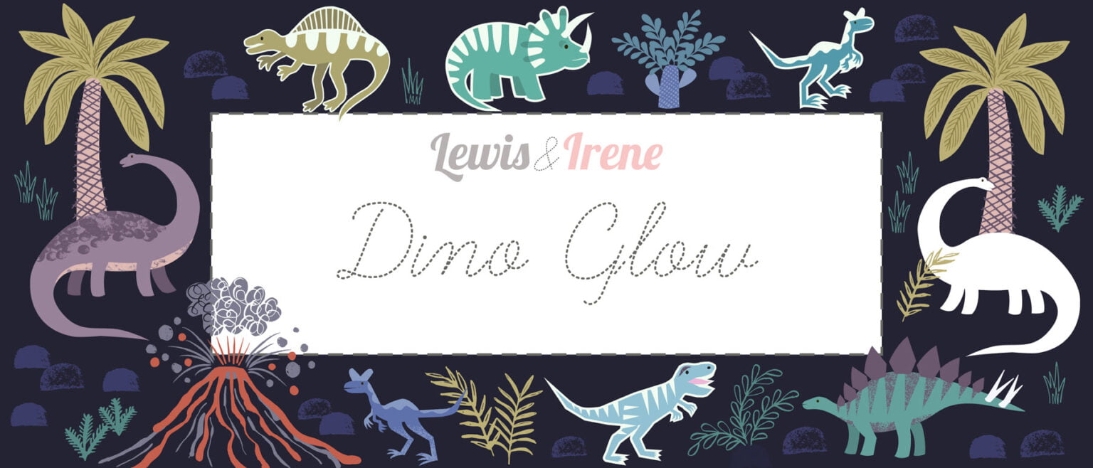 2022 Autumn Winter Dino Glow Lewis & Irene Quiltshop Quality Cotton Woven
