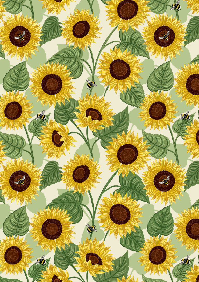 2023 Sunflower and Bees Lewis & Irene Quiltshop Quality Cotton Woven