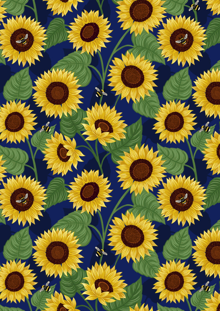 2023 Sunflower and Bees Lewis & Irene Quiltshop Quality Cotton Woven