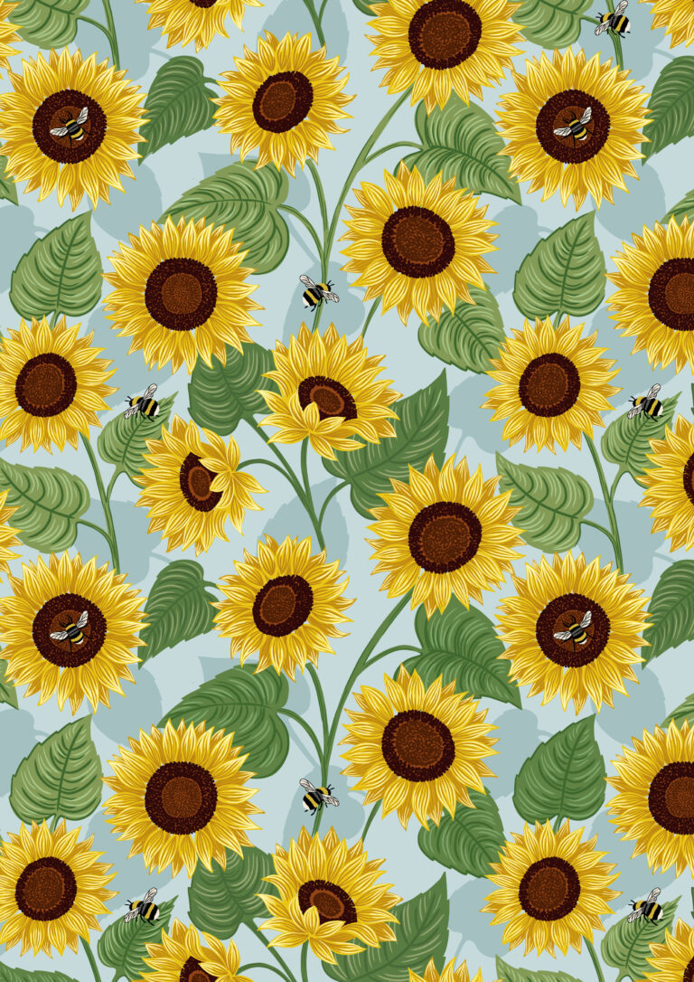 2023 Sunflower and Bees Lewis & Irene Quiltshop Quality Cotton Woven