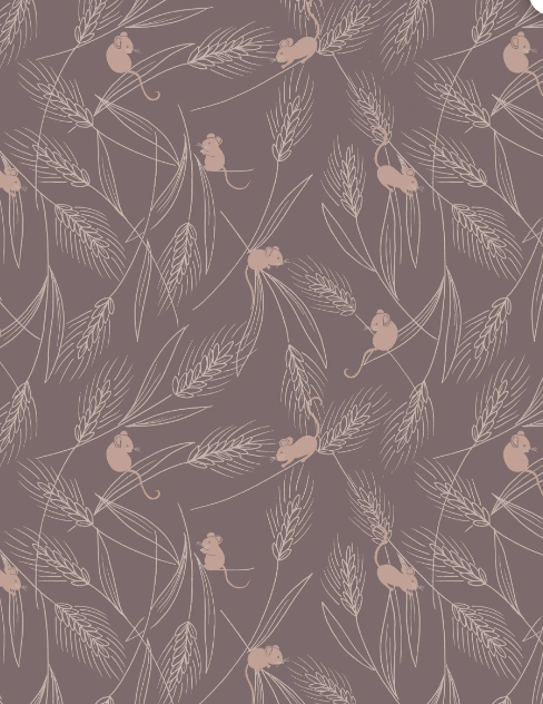 Lewis & Irene Quiltshop Quality Cotton Woven Autumn Field Barley Mouse grey, creme, sage