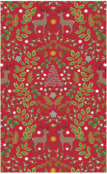 Lewis & Irene Quiltshop Quality Cotton Woven Noel red