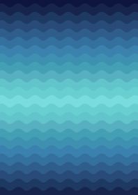 Lewis & Irene Quiltshop Quality Cotton Moontide Waves blue, teal